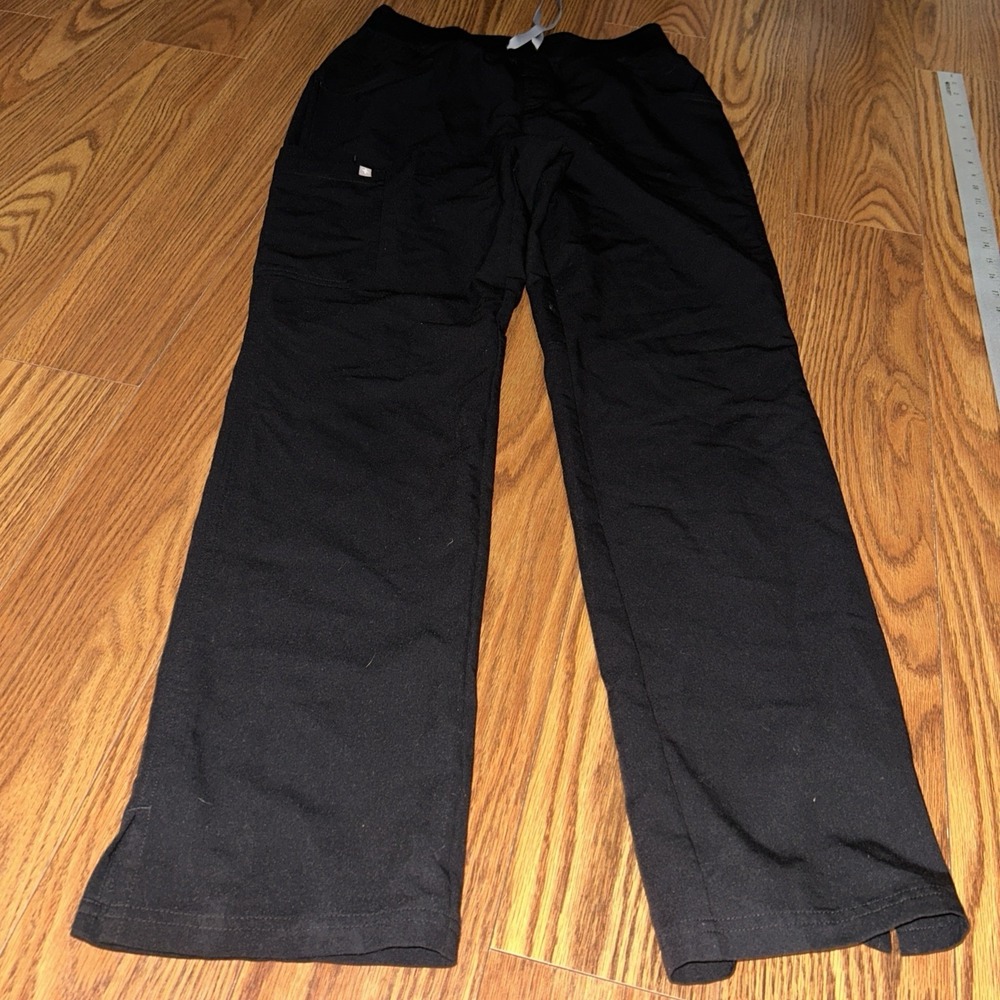 Figs Kade Cargo Scrub Pants Women S Tall Black Straight Leg Technical Collection